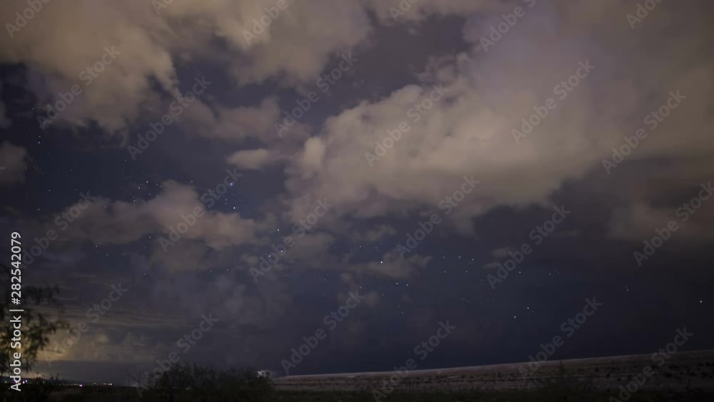 Time lapse of a powerful desert monsoon storm at night Time lapse of a powerful desert monsoon storm at night