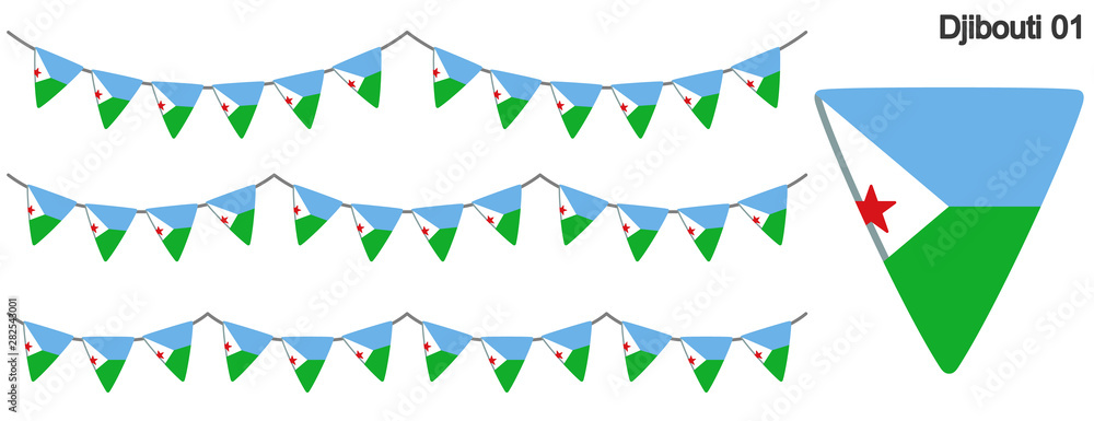 ジブチの国旗のガーラーンド ベクターデータ Bunting Garland Stock Vector Adobe Stock