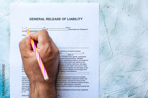 фотографія Filling General Release of Liability form