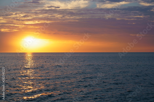 sunset over the sea