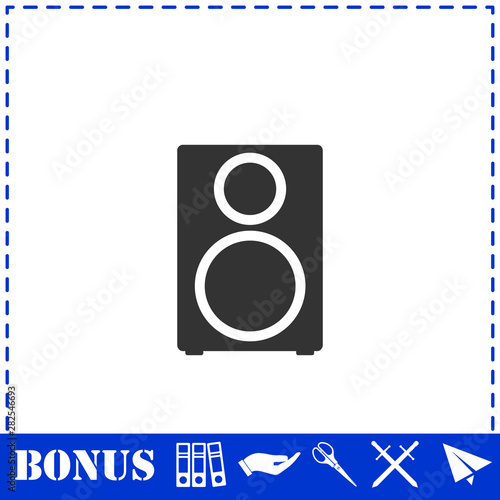Music column icon flat