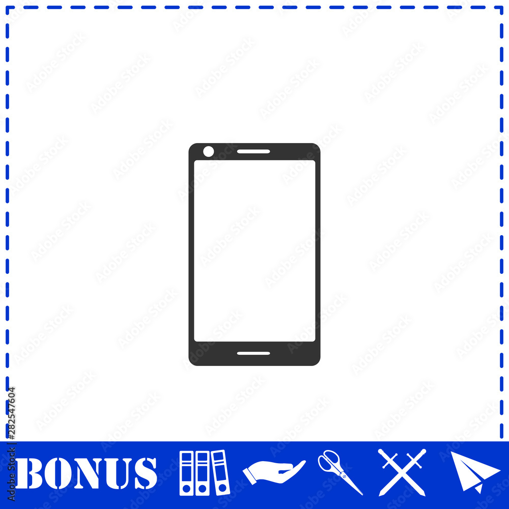 Smartphone icon flat Smartphone icon flat