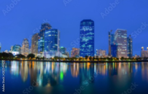 light bokeh city landscape at night sky with many stars  blurred background concept.