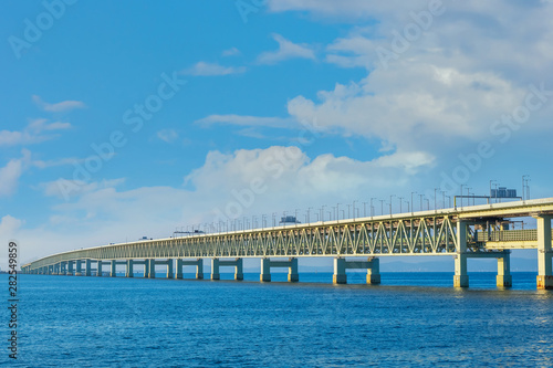 Sky Gate Bridge R connects  Kansai International Airport in Osaka  Japan