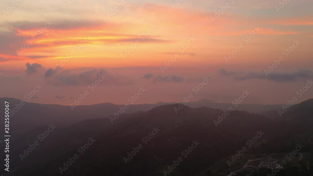 sunset sky samui island landscape aerial panorama 4k thailand sunset sky samui island landscape aerial panorama 4k thailand