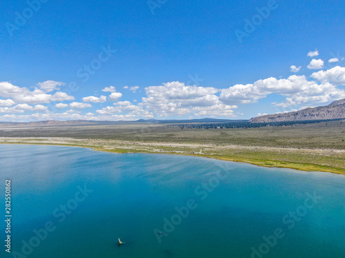 Aerial view of colorful Mono Lake during summer season, Mono County, California, USA © Unwind