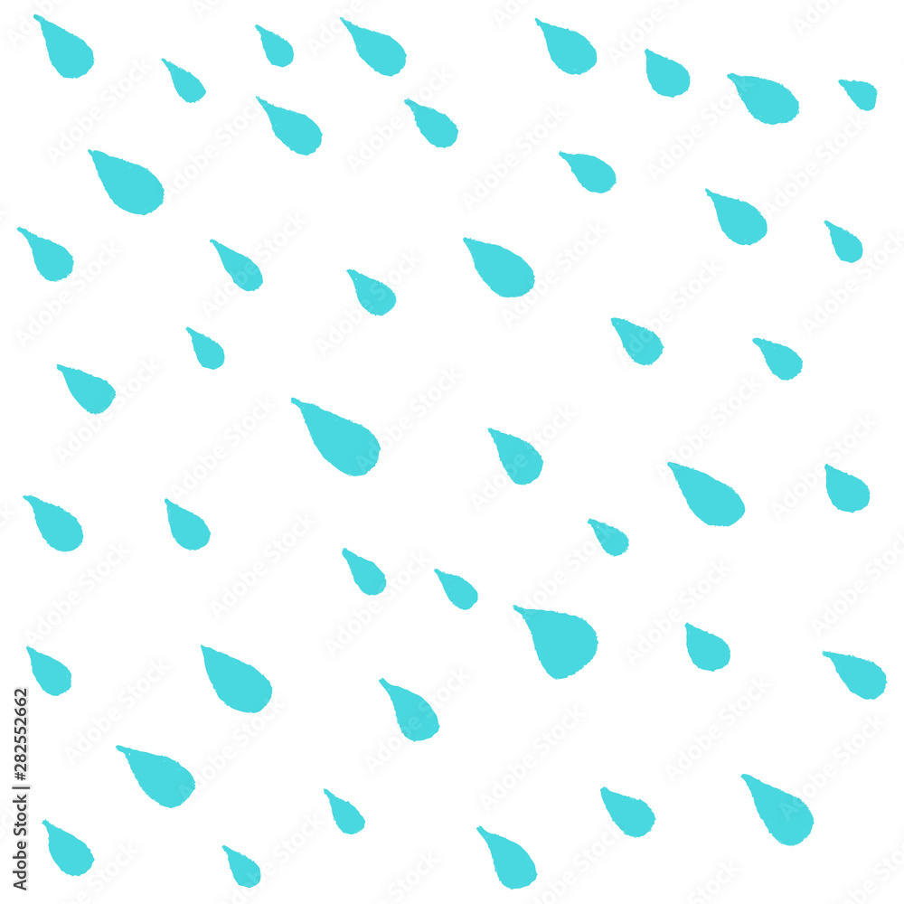 Rain water droplets pattern.Abstract geometric background.Spring abstract background in shades of blue. drop hand draw.
