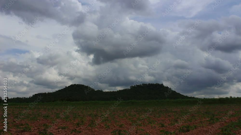 Time lapse Moving Cloud above the tropical forest in the mountain. Time lapse Moving Cloud above the tropical forest in the mountain.