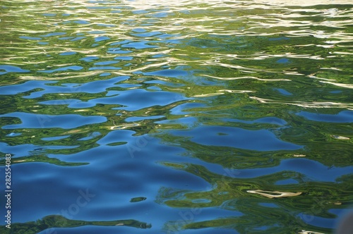 glare on the water,  blue water © Olga