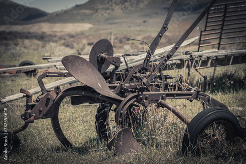 Fotografie Rusty Vintage Horse Drawn Plow