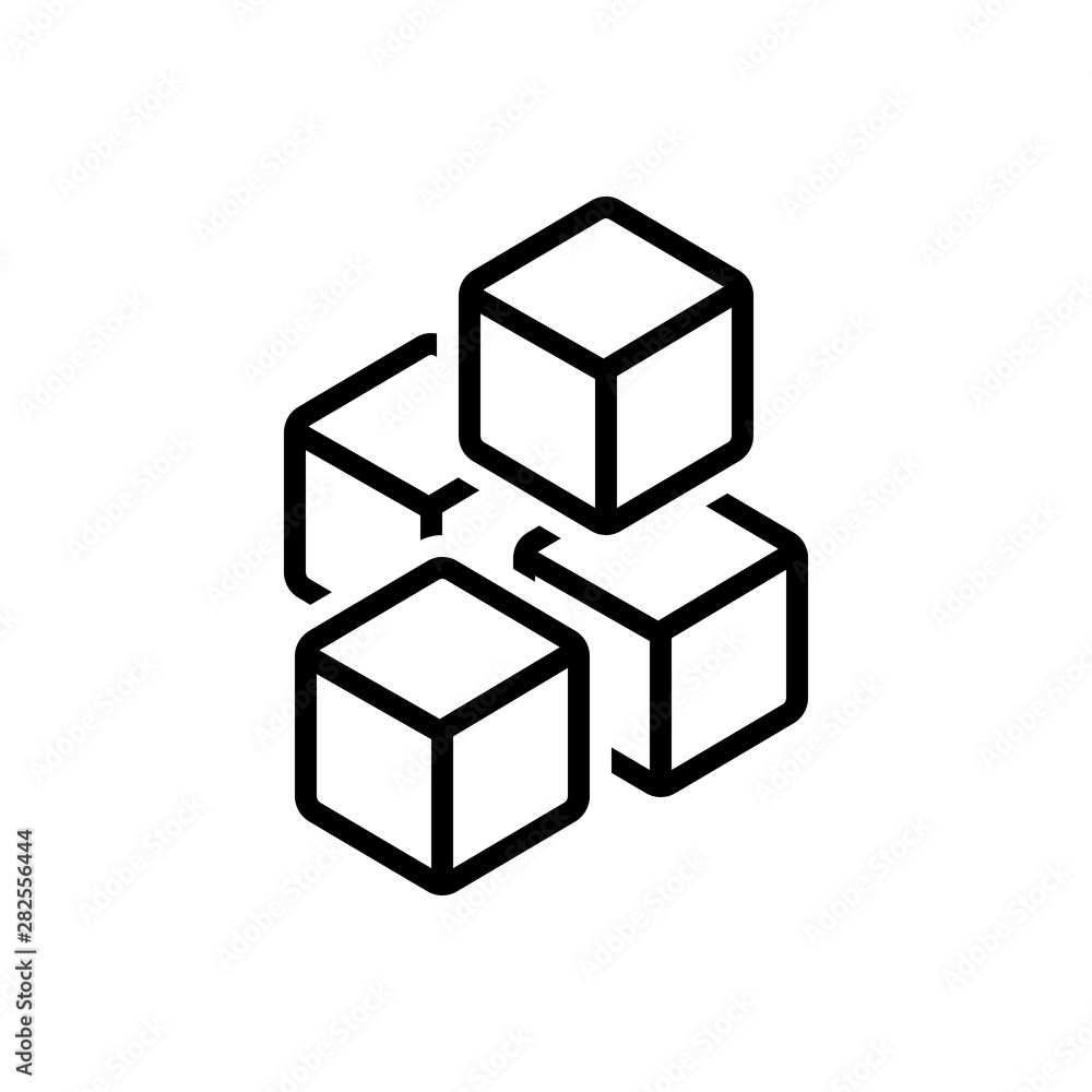 Black line icon for ice Black line icon for ice