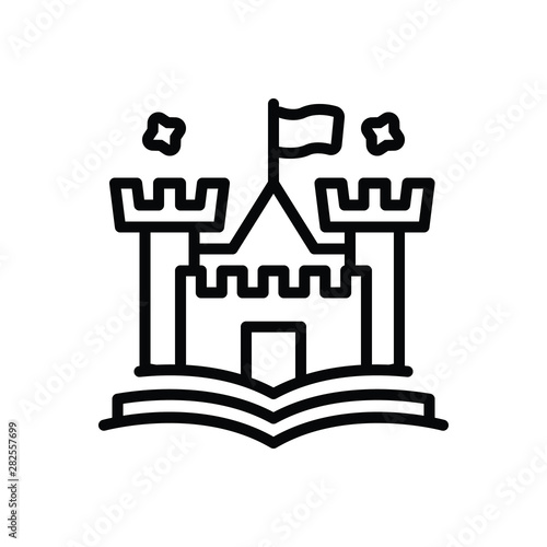 Black line icon for tale 