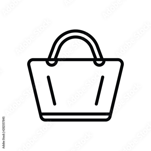 Black line icon for bag 