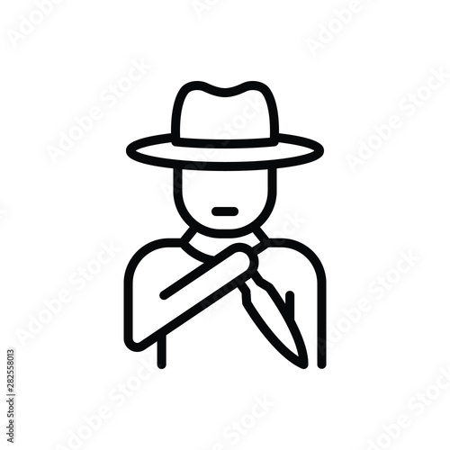Black line icon for killer 