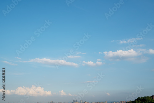 Blue Sky and White Cloud Sky Landscape..