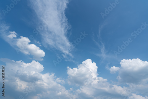 Blue Sky and White Cloud Sky Landscape..