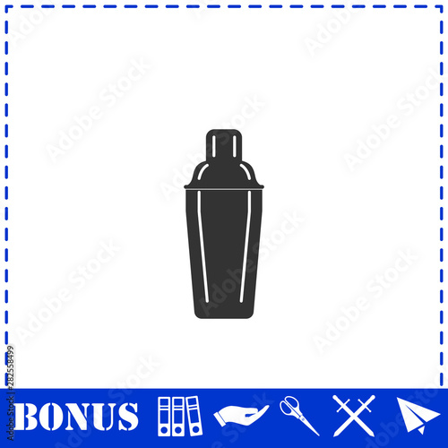 Bar shaker icon flat