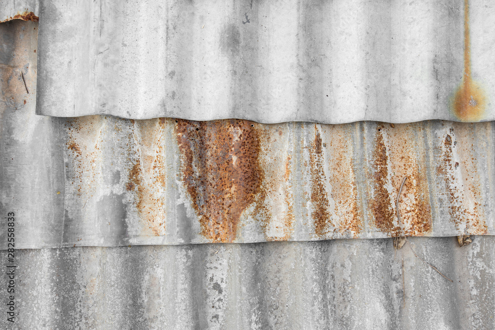 Naklejka premium Rust on zinc sheet texture background