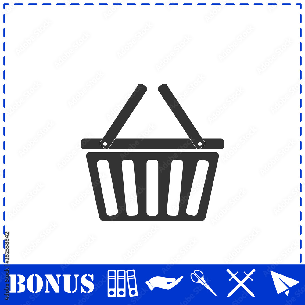 Basket icon flat Basket icon flat