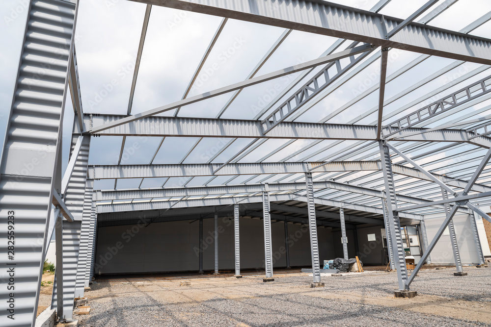 industrial building frame, metal supports and partitions for construction and roof industrial building frame, metal supports and partitions for construction and roof