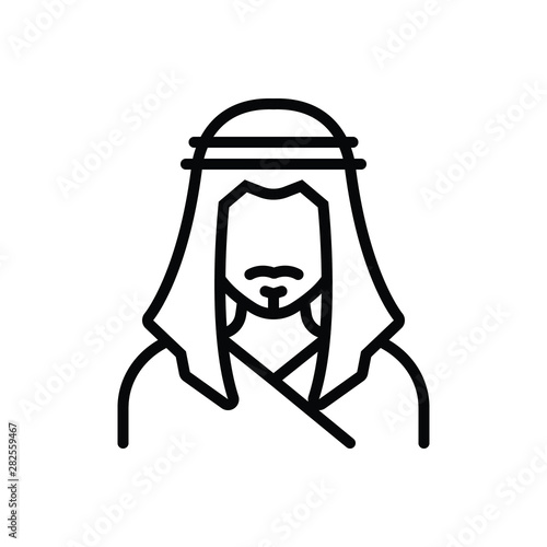 Black line icon for eastern
