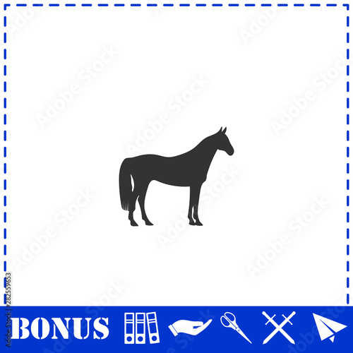 Horse icon flat