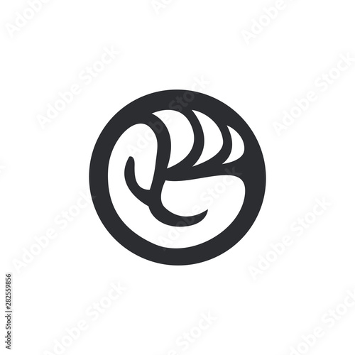 G Fist Circle Logo template