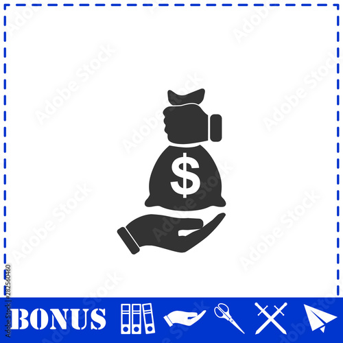 Bribe icon icon flat