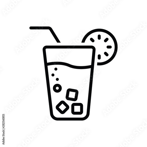 Black line icon for juice