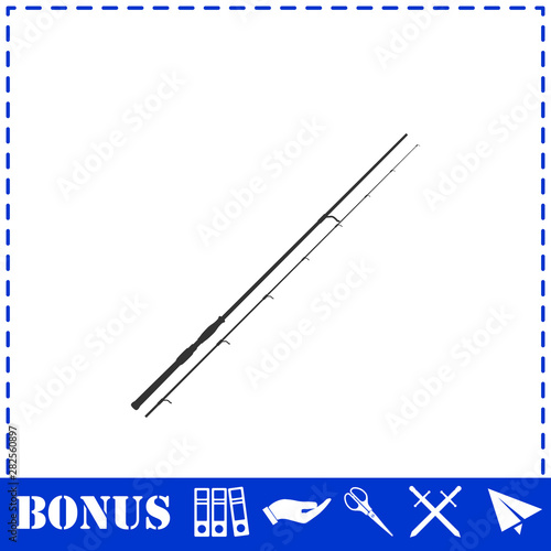 Wallpaper Mural Fishing rod icon flat Torontodigital.ca