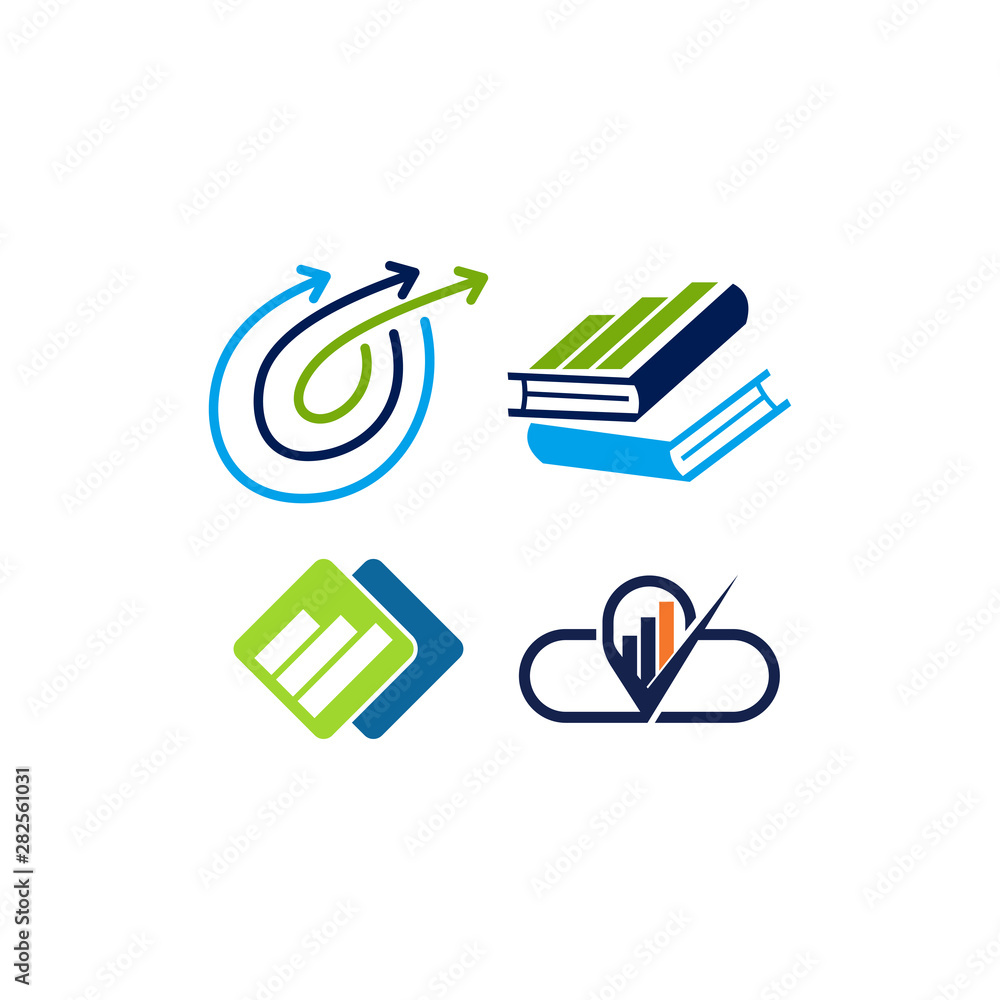 Accounting Tax Financial Business Logo Design Set Template Vector Accounting Tax Financial Business Logo Design Set Template Vector