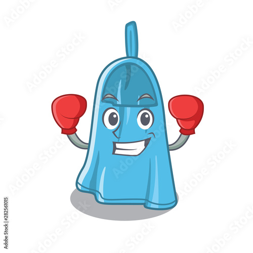 Boxing hand towel isolated with the cartoon
