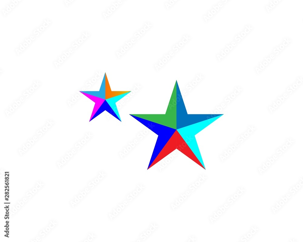 Obraz premium Star Logo Template vector icon illustration design