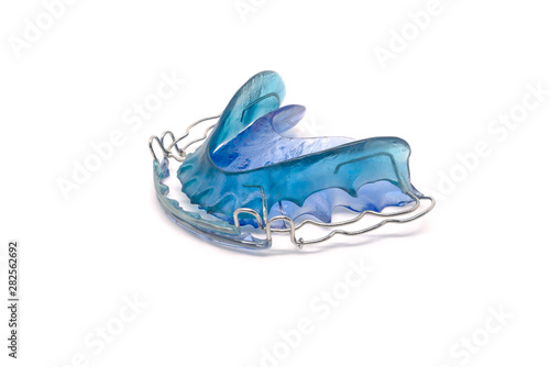 Retainer blue on a white background, isolated