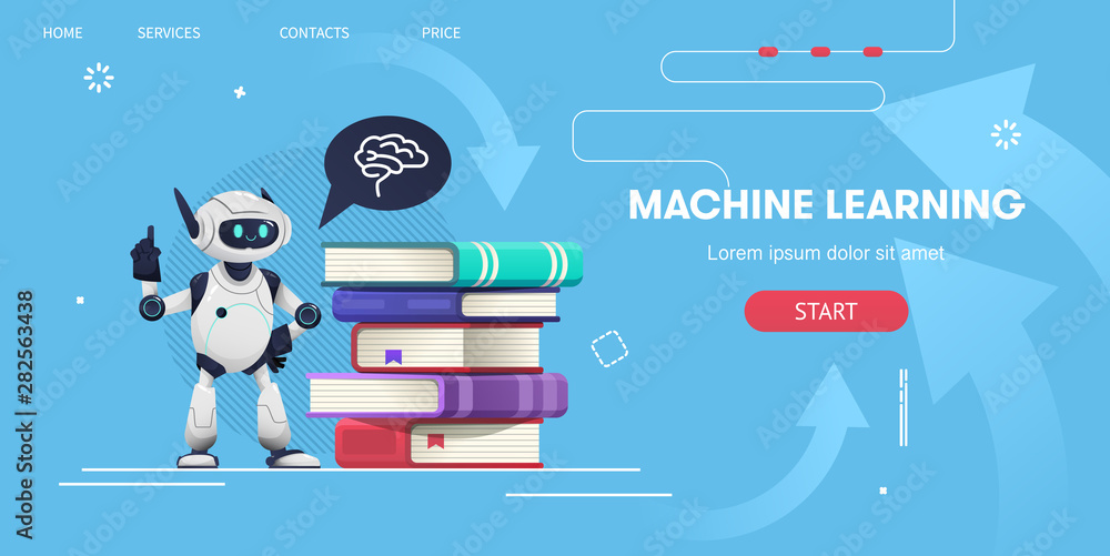 Robot with stack of books Robot with stack of books