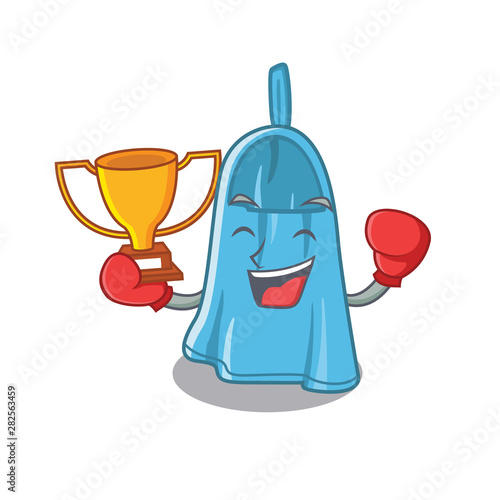 Boxing winner hand towel stored in cartoon closet