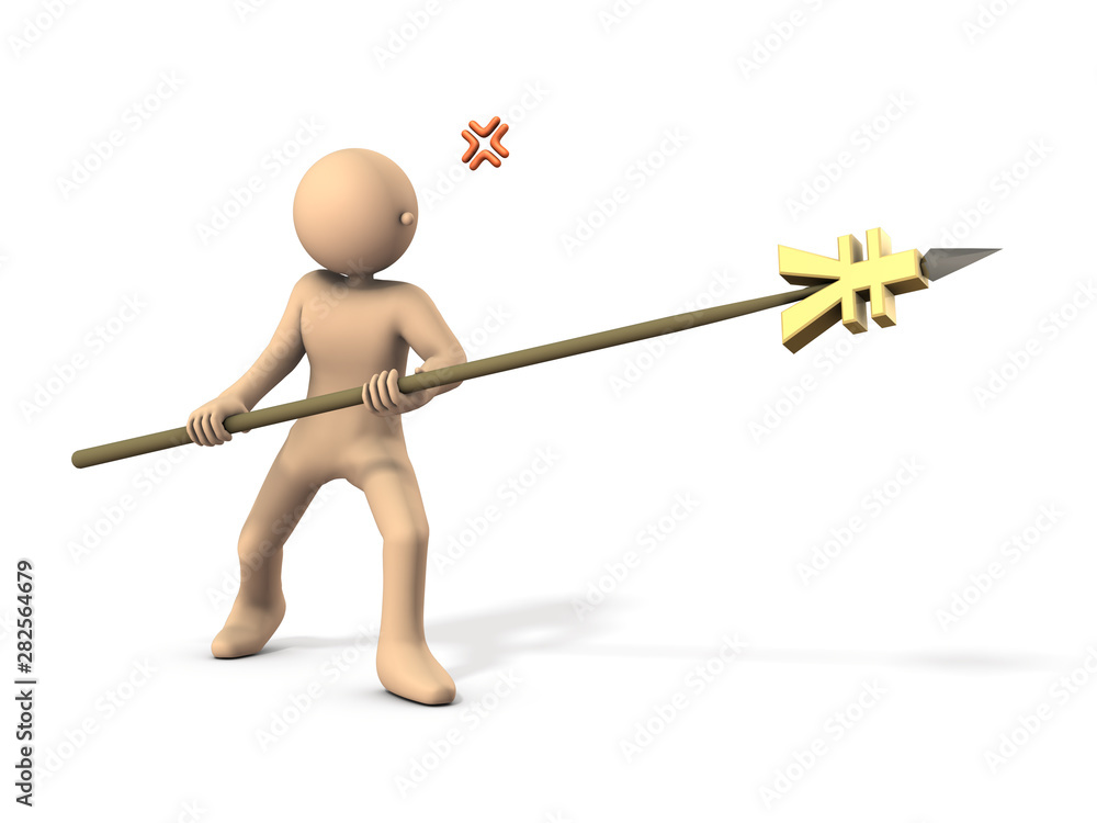 外国市場と戦うキャラクター Stock イラスト Adobe Stock