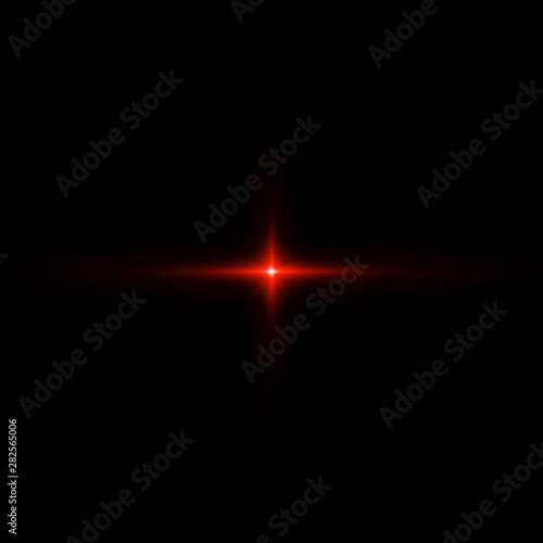 Obraz na płótnie Lens flare Red light special effect Black background w salonie