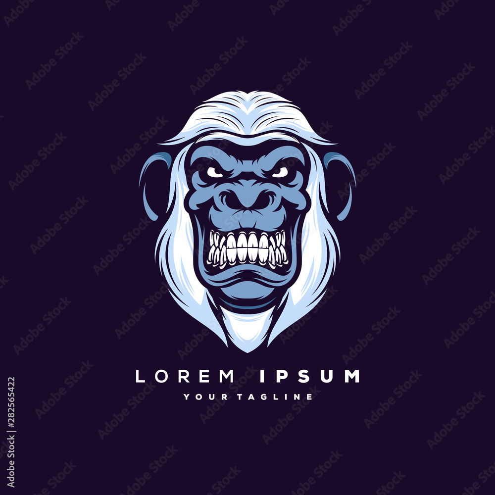awesome angry monkey logo design awesome angry monkey logo design