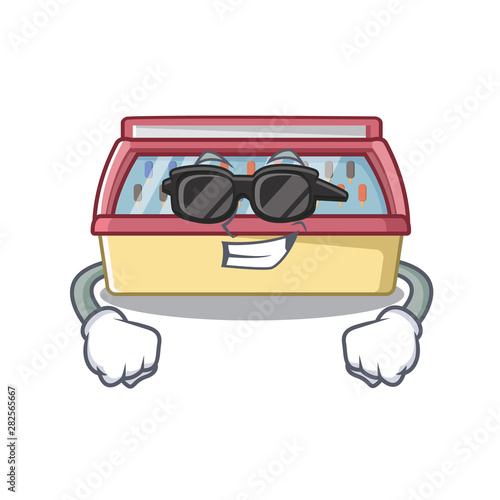 Super cool ice cream freezer in a cartoon