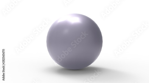 Sphere ball 3d rendering in multiple materials isolated in studio background