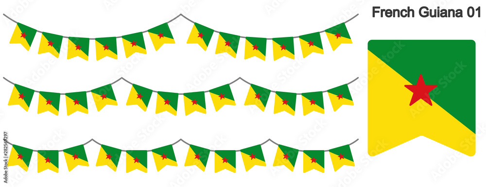 ギアナの旗のガーラーンド　ベクターデータ（bunting garland）