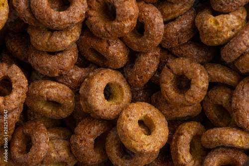 Muesli texture, cereals, background. Macro, breakfast, morning food.