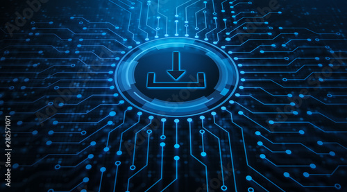 Vászonkép Download Data Storage Business Technology Network Internet Concept