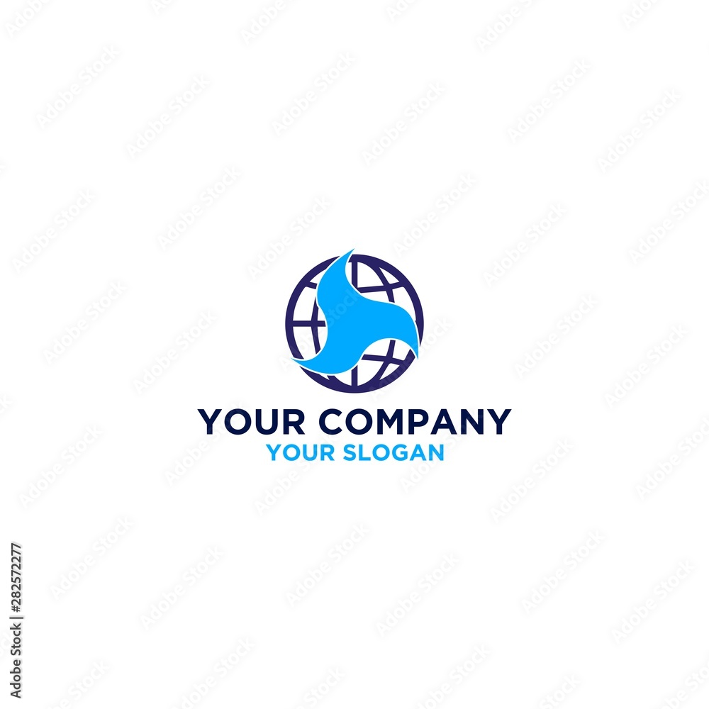 Wind Global Solution Logo Design Vector Wind Global Solution Logo Design Vector