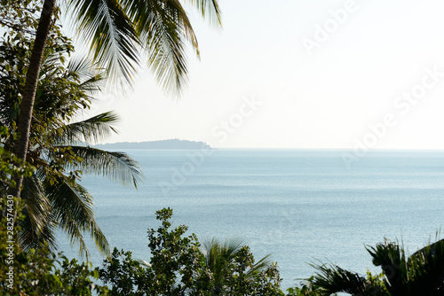 Beautiful view of the ocean and the coast of Koh Samui, Thailand
