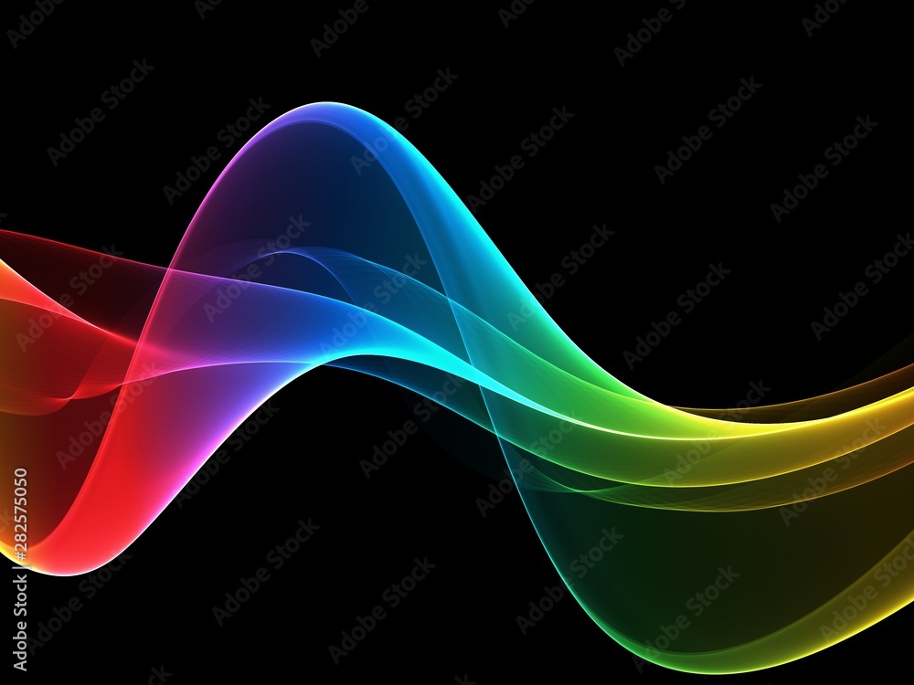 Naklejka premium Abstract rainbow light wave futuristic background