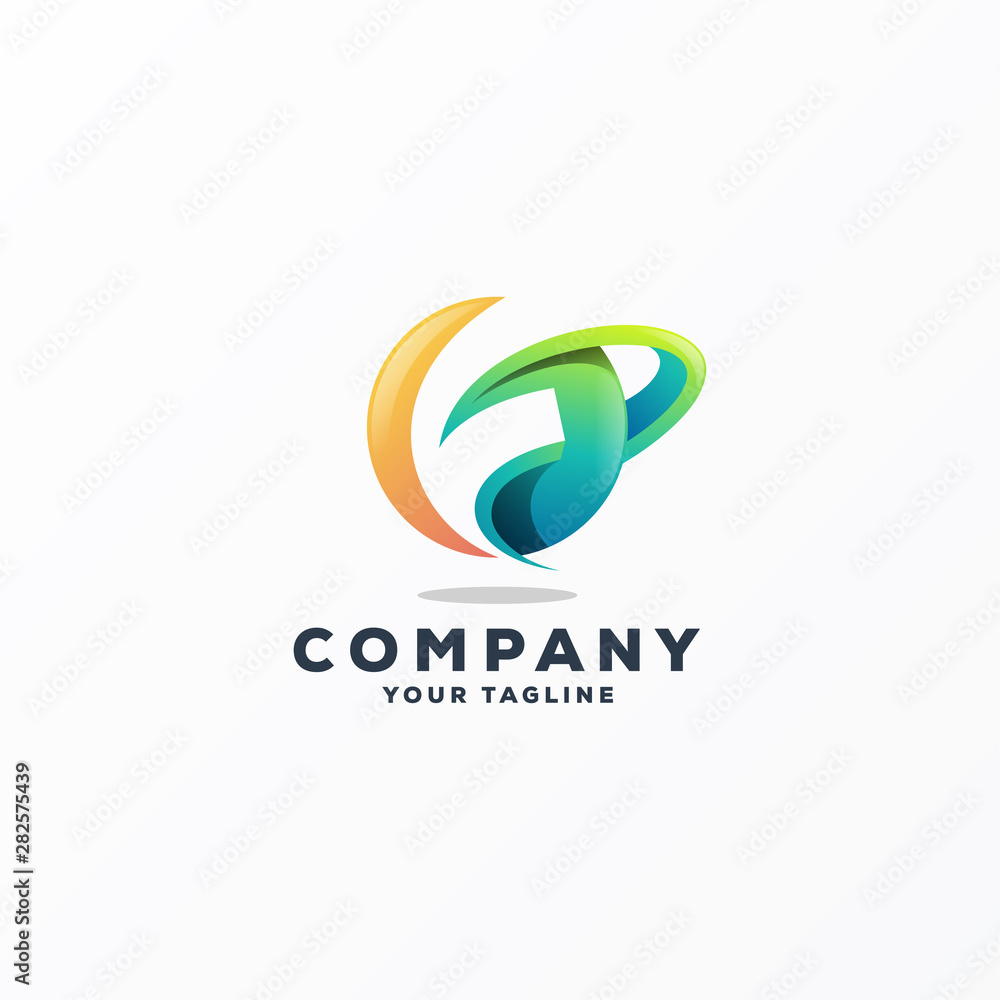 awesome abstract gradient logo design awesome abstract gradient logo design