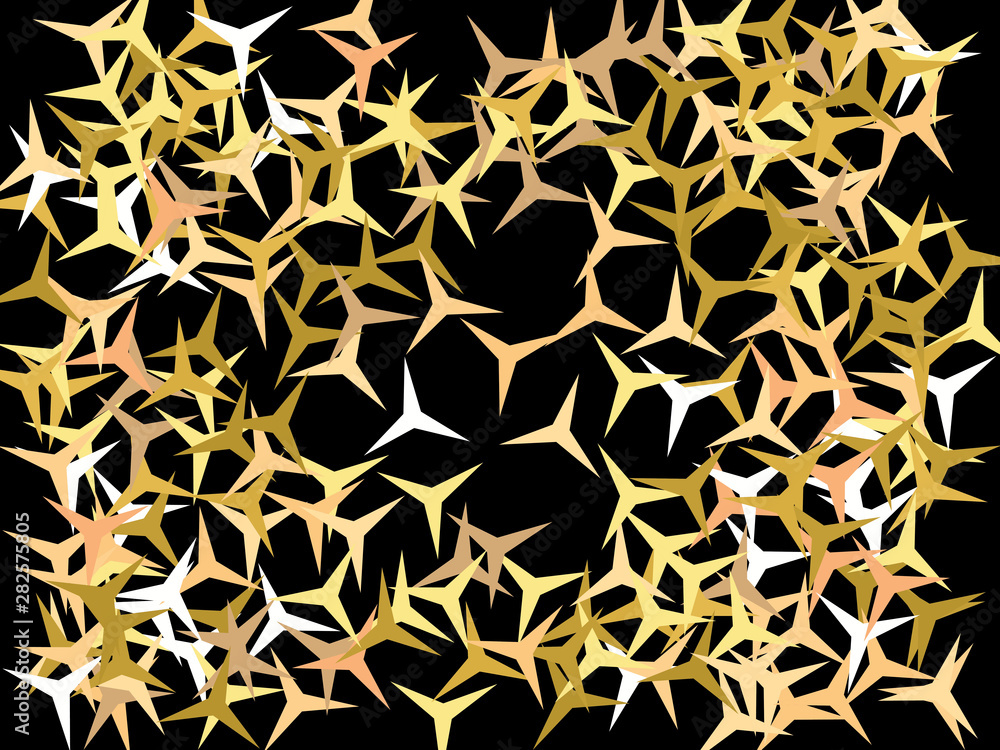 Chaotic stars on black background. Chaotic stars on black background.