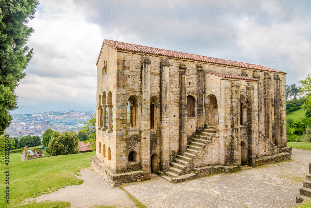 View at the Church of Santa María del Naranco in Oviedo - Spain